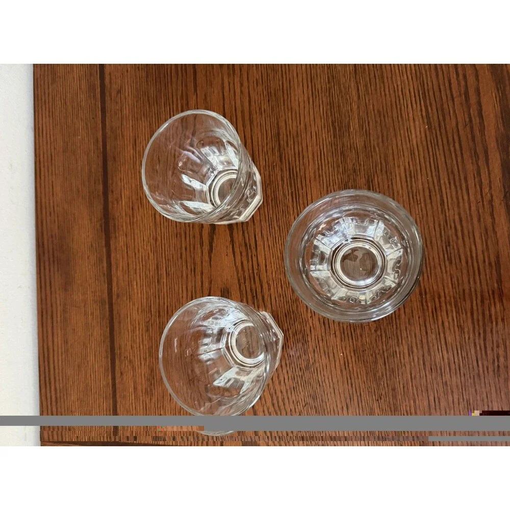 Set of 3 Libbey Duratuff Gibraltar Glasses 8oz #35  Made in USA.